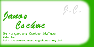 janos csekme business card